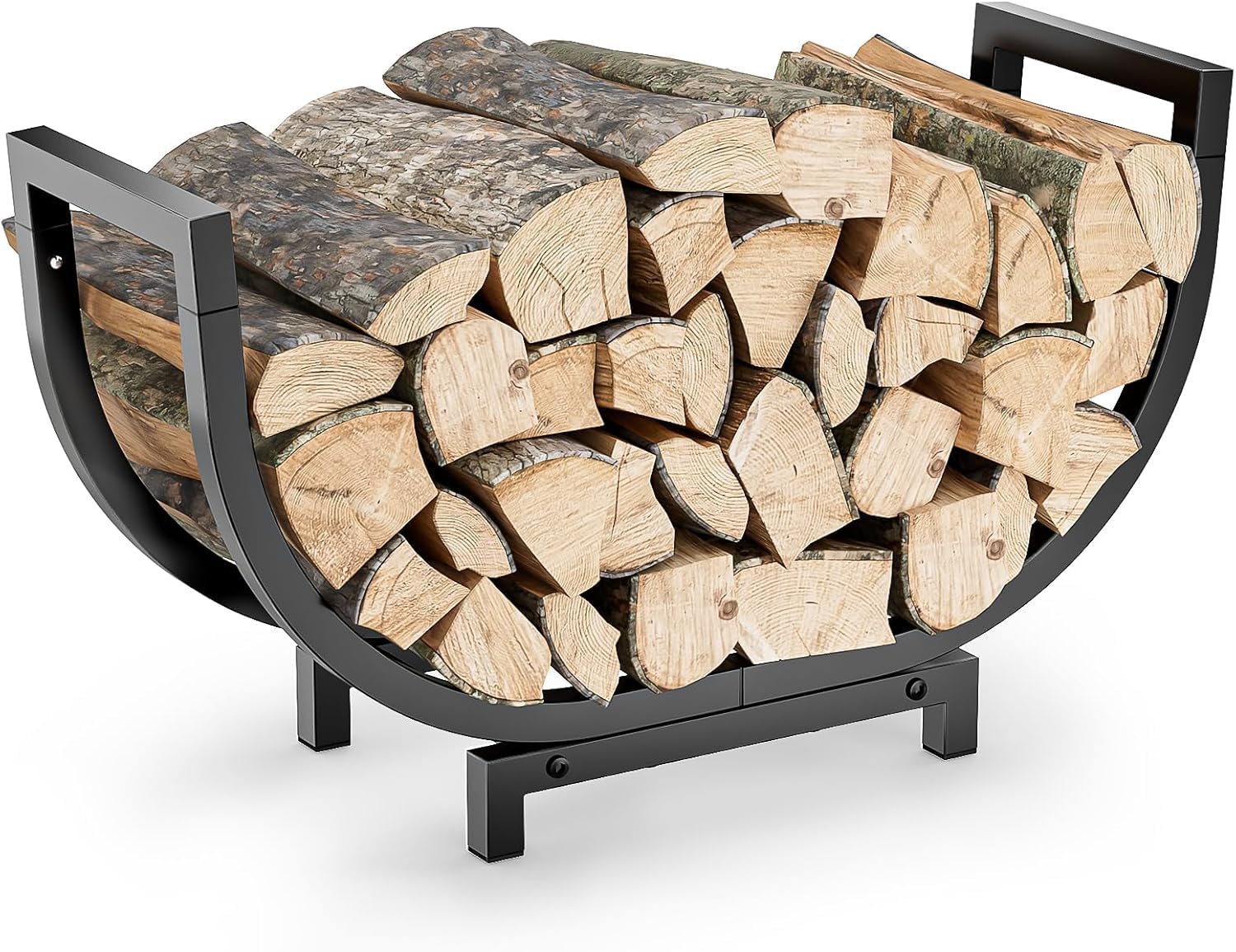 Dicasser 24inch firewood rack frame displaying organized logs