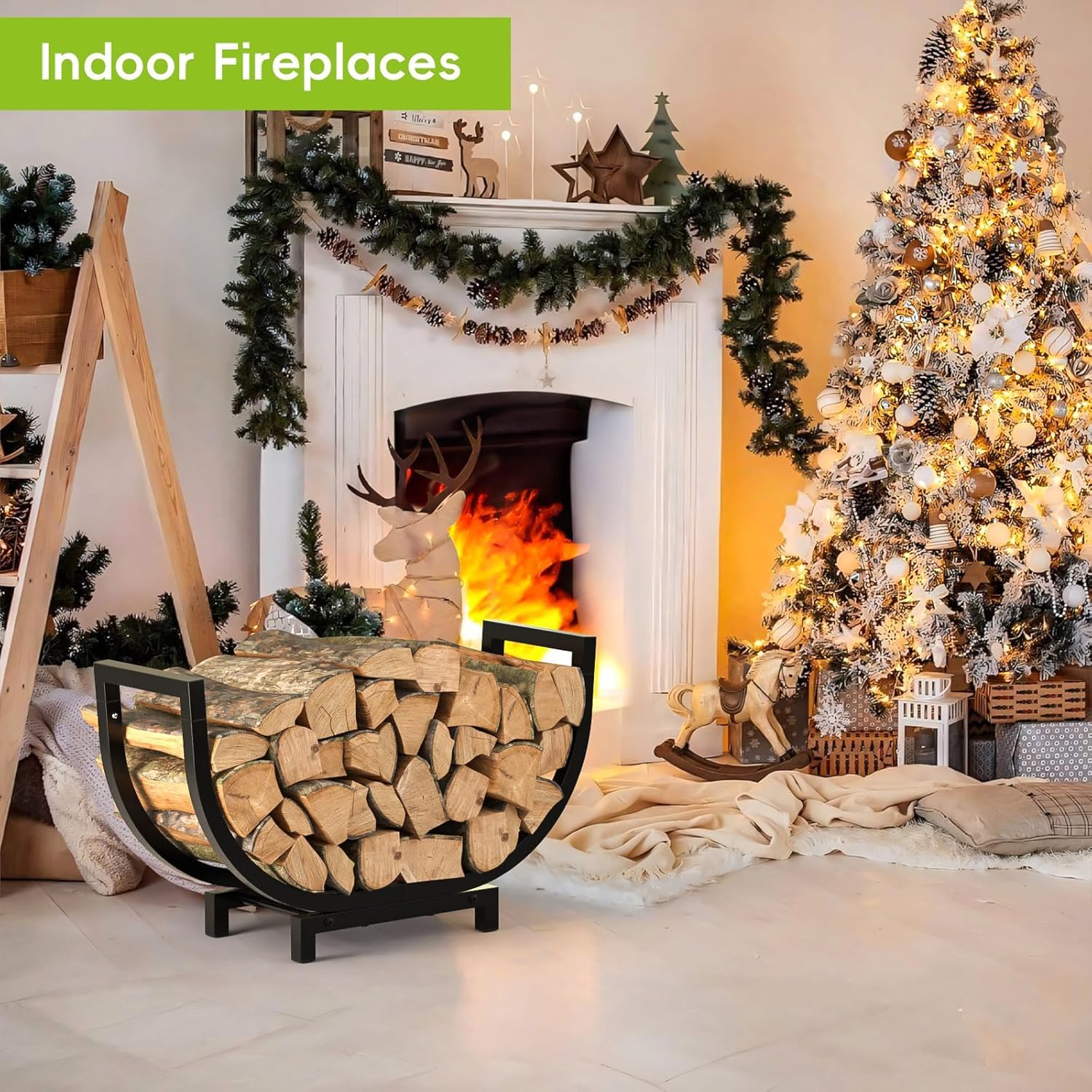Dicasser easy-assembly firewood rack setup