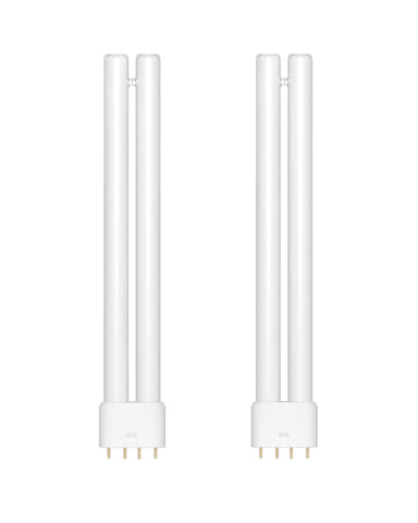 Dichroma 18W H-shaped bug zapper bulb with 2G11 base for indoor and outdoor use, reliable insect control.