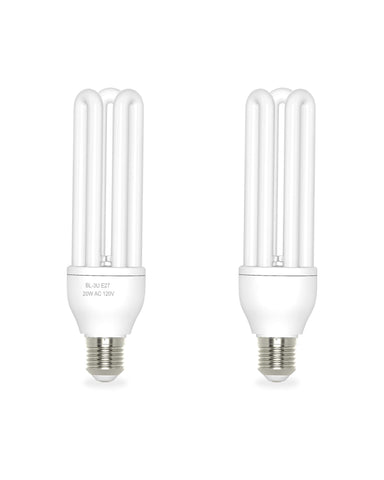 Dichroma 2-pack 3U 20W bulbs for E27 bug zapper attract insects without chemicals