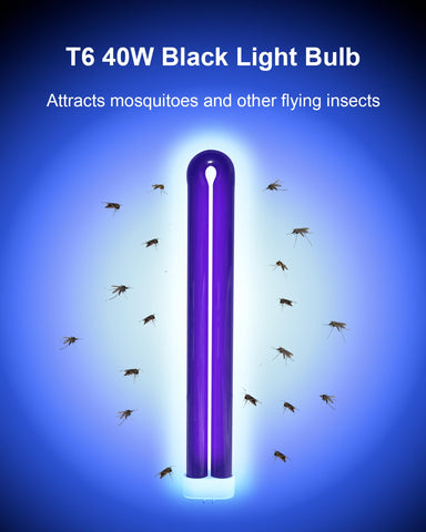 Dichroma BB-40blk emits a violet glow that attracts flying insects.
