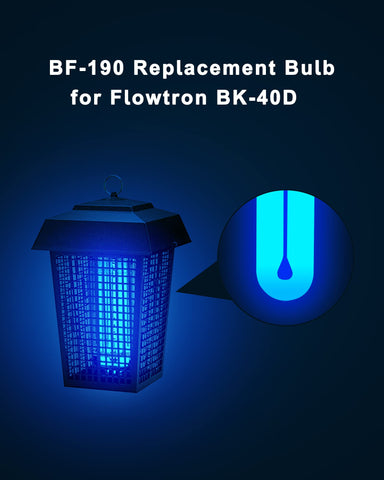 Dichroma BF190 bulb installed in Flowtron BK-40D setup for quick swap