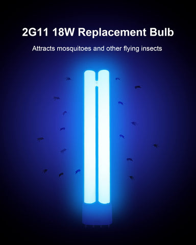 Dichroma replacement bulbs shown with various 18W bug zapper brands for versatile fit.