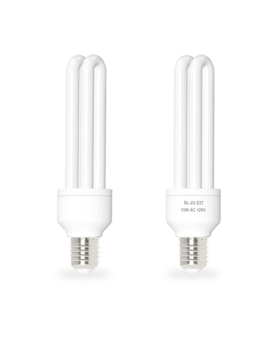 Dichroma E27 15W U-Type bulb in a 2-pack for bug zapper compatibility