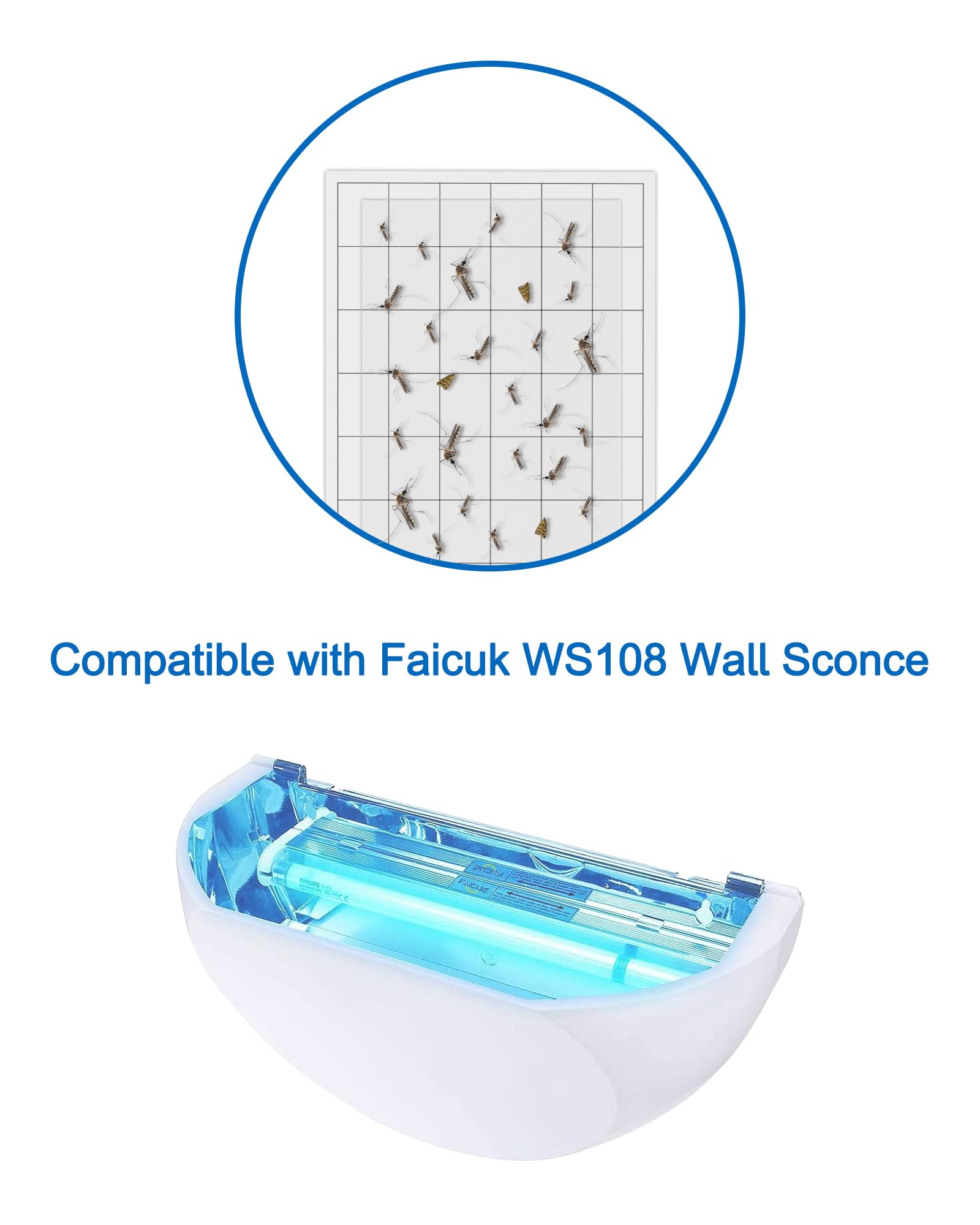 Dichroma WS108 trap installed in wall sconce with refill board in place