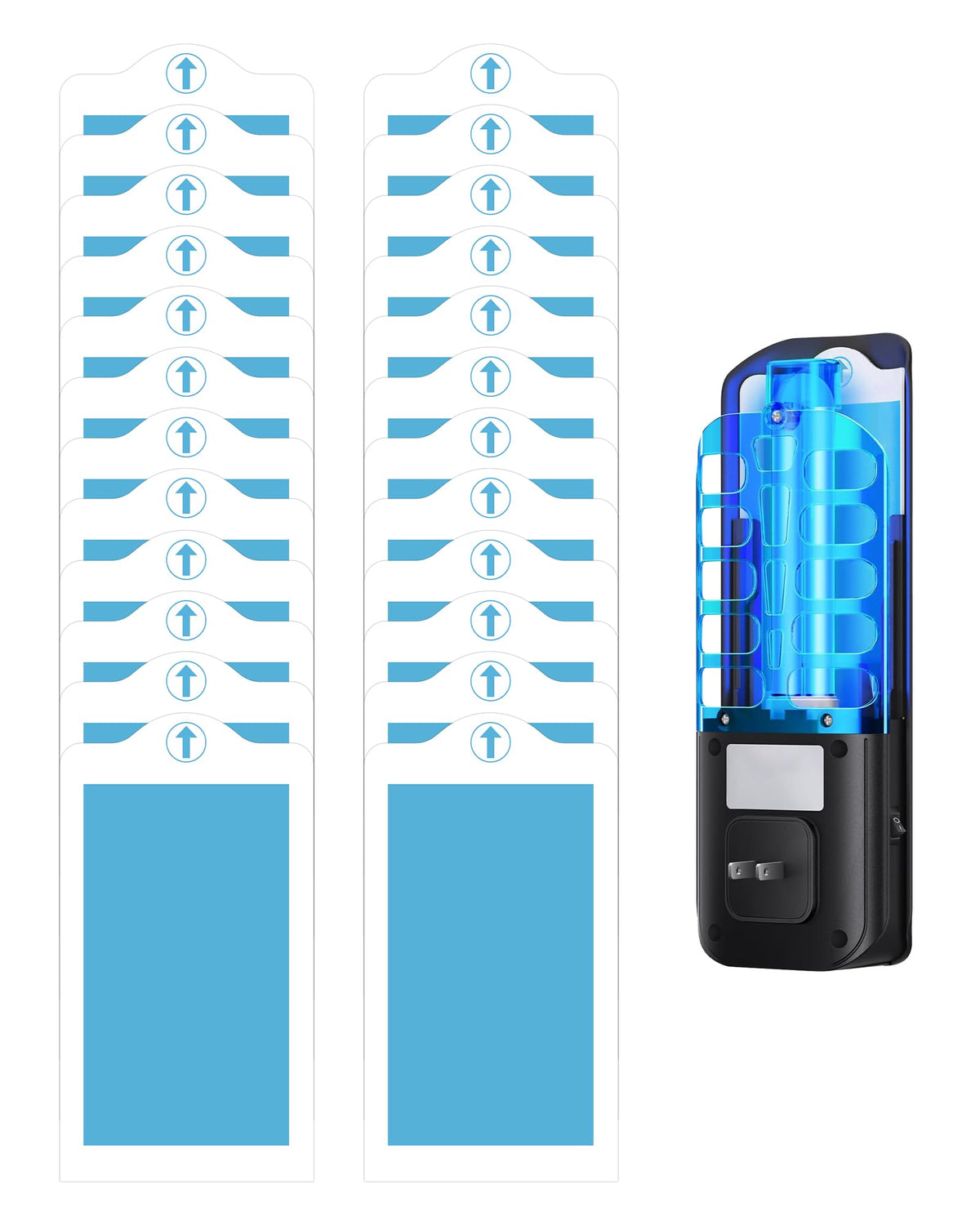 Dichroma 24-pack trap refills for indoors compatible with BURLAN QH009A improve capture.