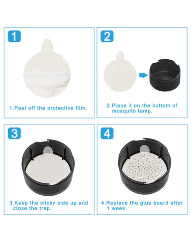 Dichroma sticky surface traps mosquitoes and gnats reliably inside homes.