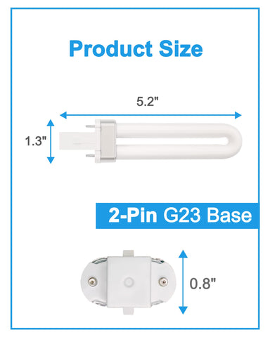 Dichroma U-shaped 7W bulb close-up for insect control