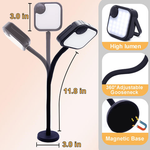 Dicross Grill Light flexible gooseneck angles to illuminate tight corners