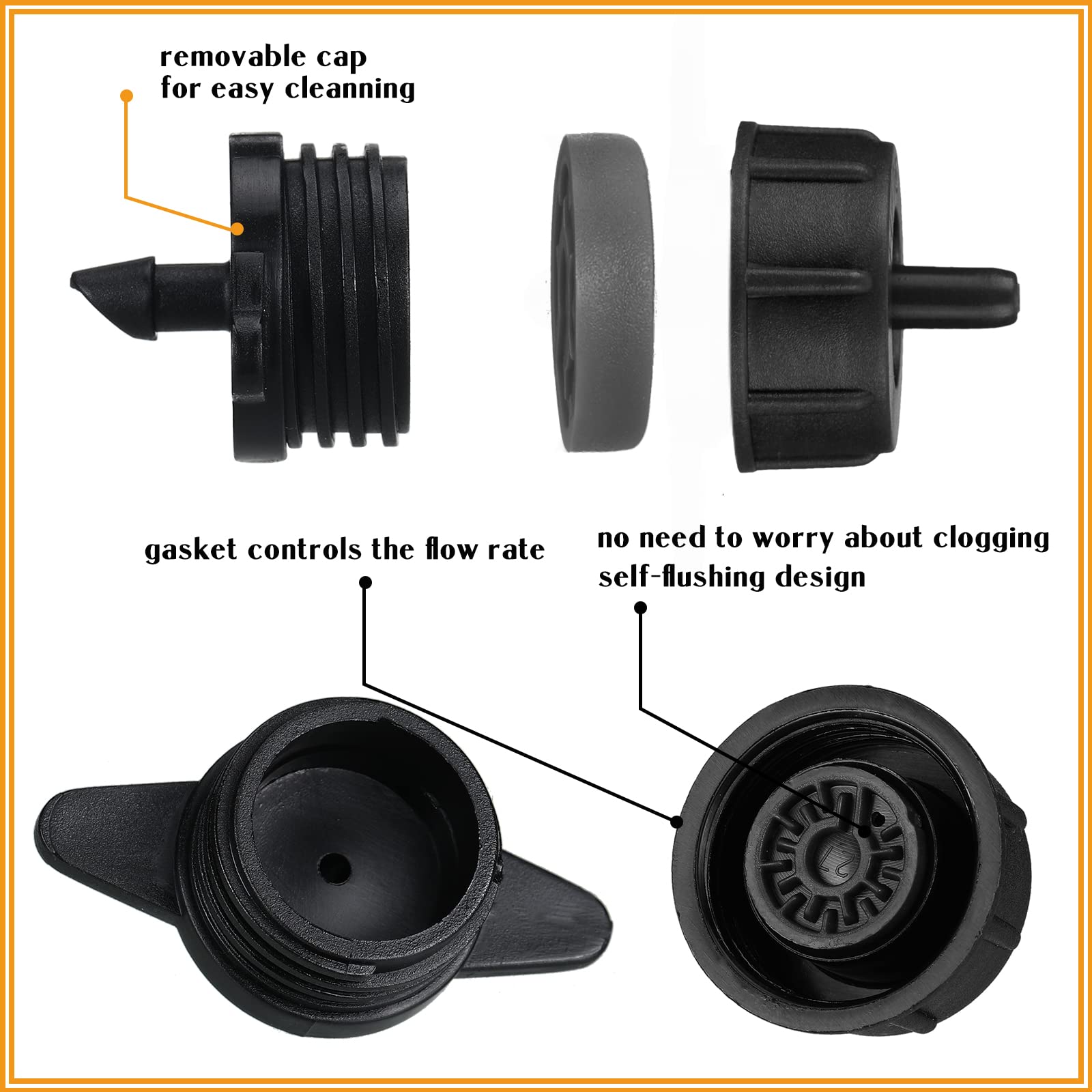Didaey turbulent flow nozzle ensures uniform water distribution.