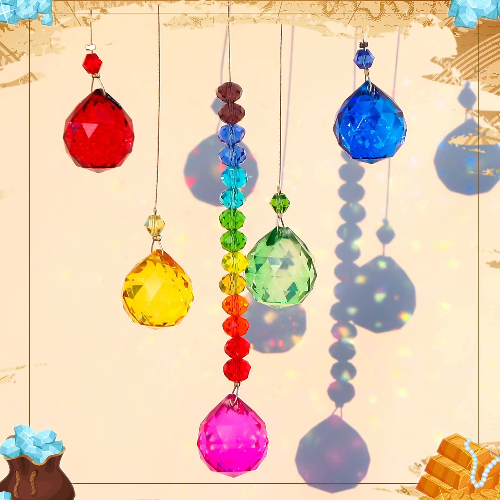 Didaey window suncatchers for weddings and celebrations adding color