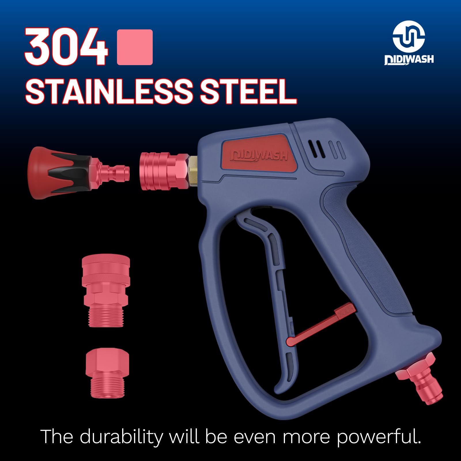 DiDiWash 40-degree nozzle delivers balanced spray for safe car washing