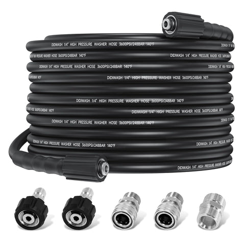 DidiWash 50ft pressure washer hose ready for durable outdoor cleaning