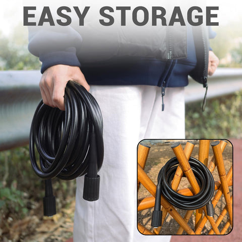 DidiWash easy storage hose keeps equipment organized