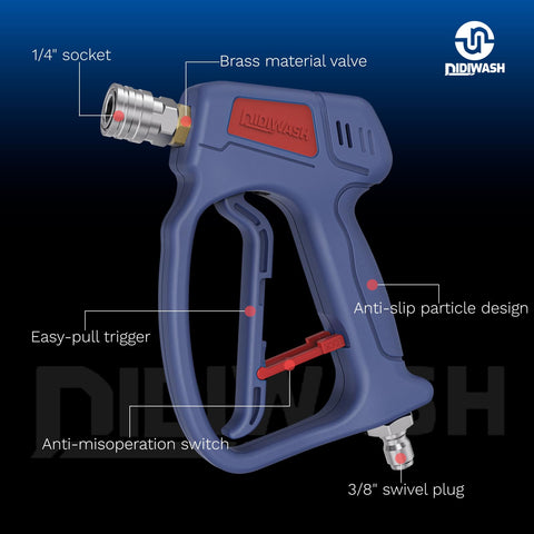 DiDiWash rubber soft material nozzle helps prevent scratches on surfaces