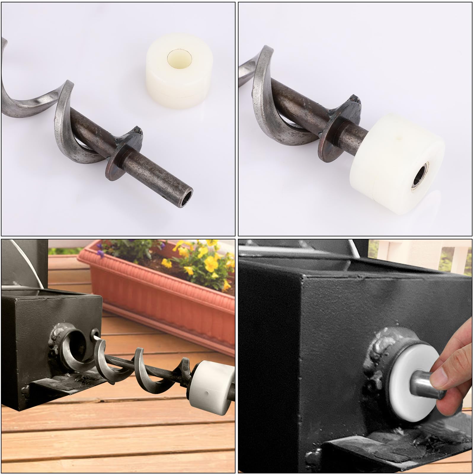 Diegimr auger assembly detail showing included parts
