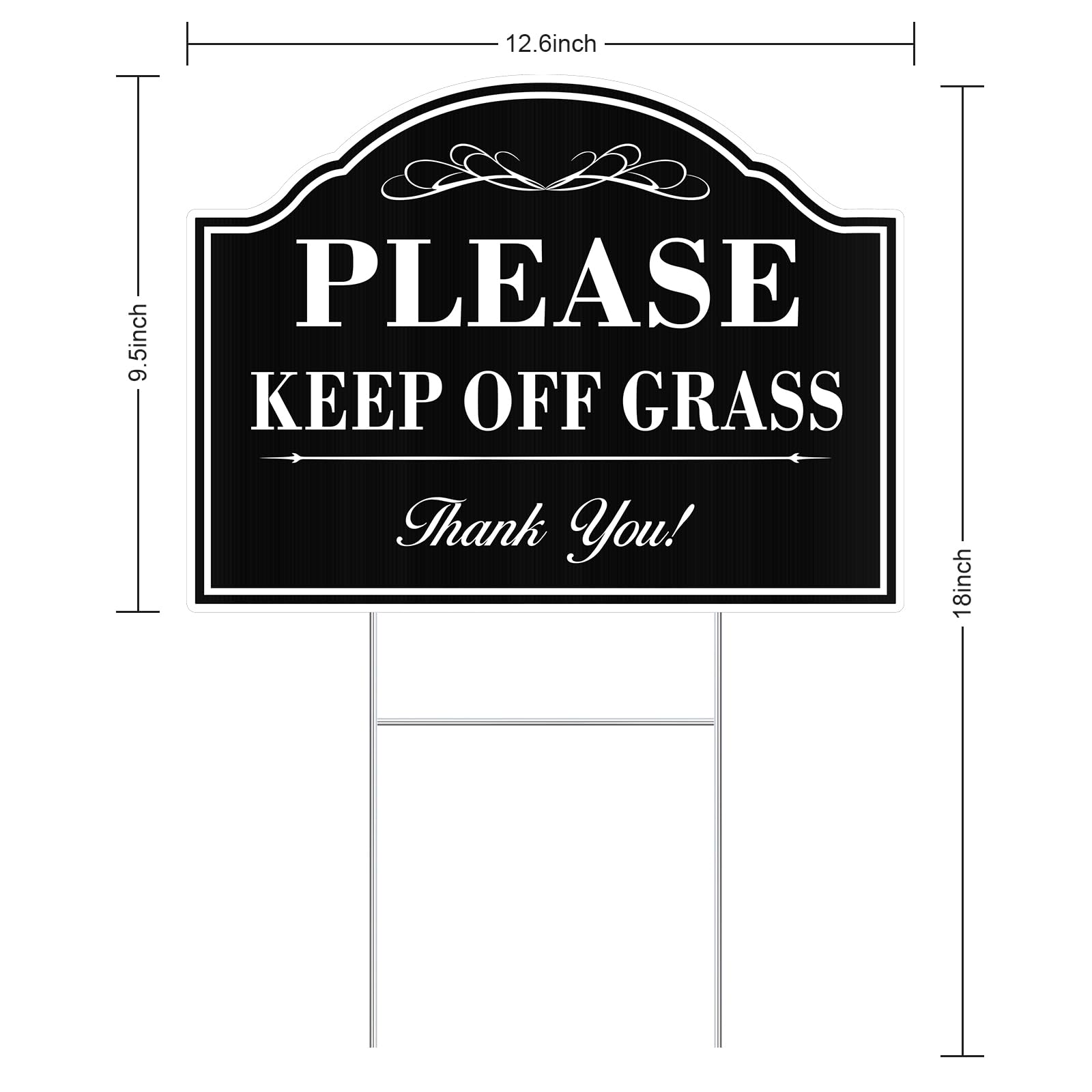 DIESOTT Keep Off Grass sign with stakes - easy ground setup for yards.