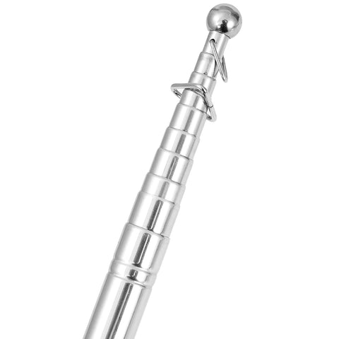 Difuento flagpole includes lanyard for secure use during events