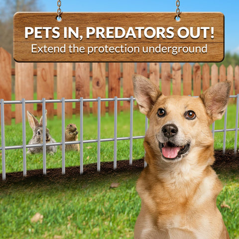 Dig Defence Original Barrier Fence 24x15 inches dimensions highlight compact coverage.