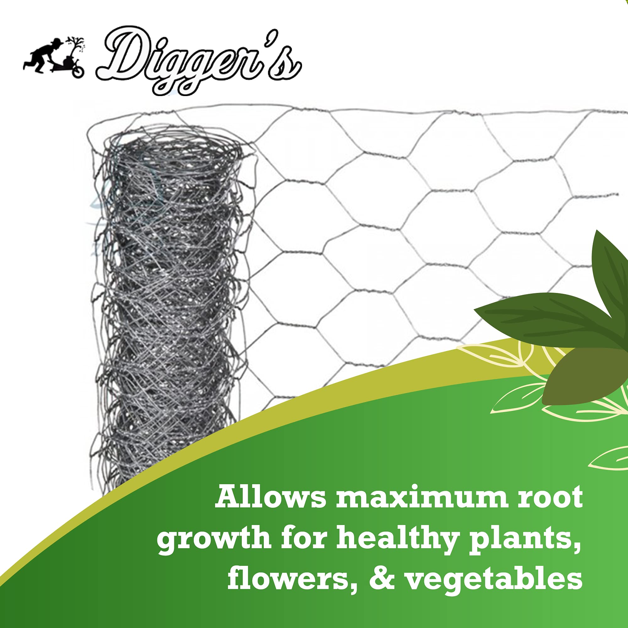 8-inch diameter by 9-inch deep basket frame fits standard root balls.