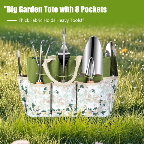 DIGOAKO floral tote bag keeps tools neatly organized