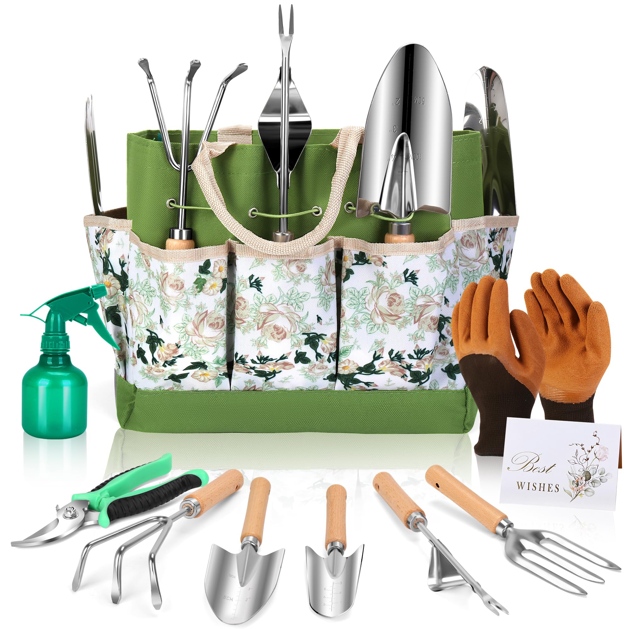 DIGOAKO 10-piece garden tool set ready for year round use