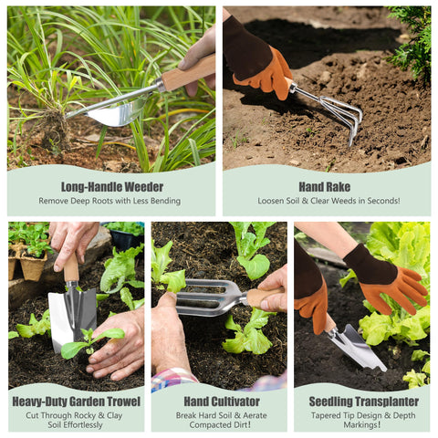 DIGOAKO stainless steel cultivator for loosening soil