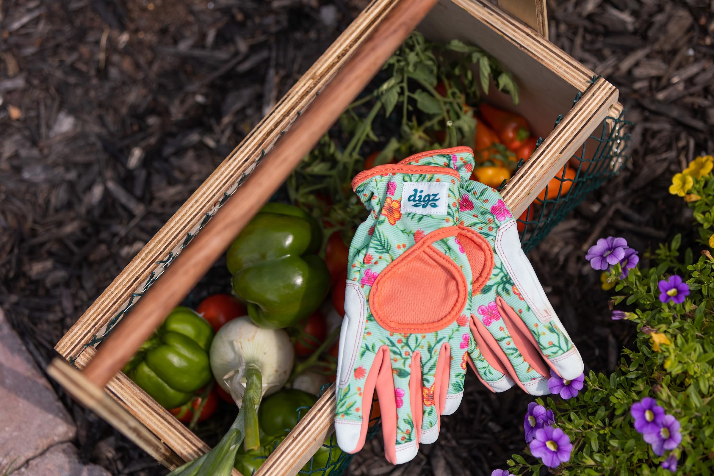 DIGZ floral print garden gloves add style to your gardening routine