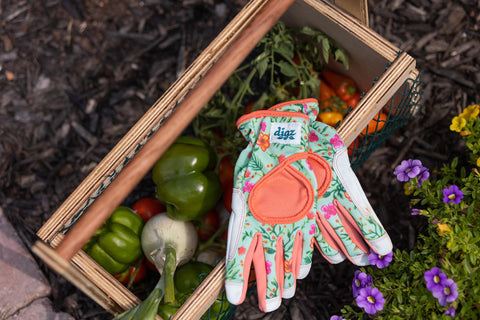DIGZ floral print garden gloves add style to your gardening routine