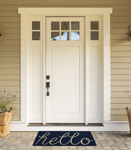 DII Hello Coir Fiber Doormat is pet friendly for busy homes.
