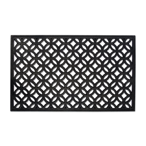 DII rubber doormat all weather lattice 18x30, durable for year-round entryways