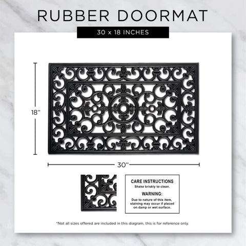 DII Rubber Doormat All Weather entryway decor featuring durable rubber and home style