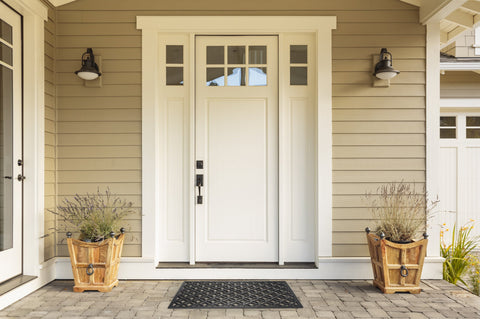 DII rubber doormat front door fitting, ideal for inviting entryways with a decorative touch