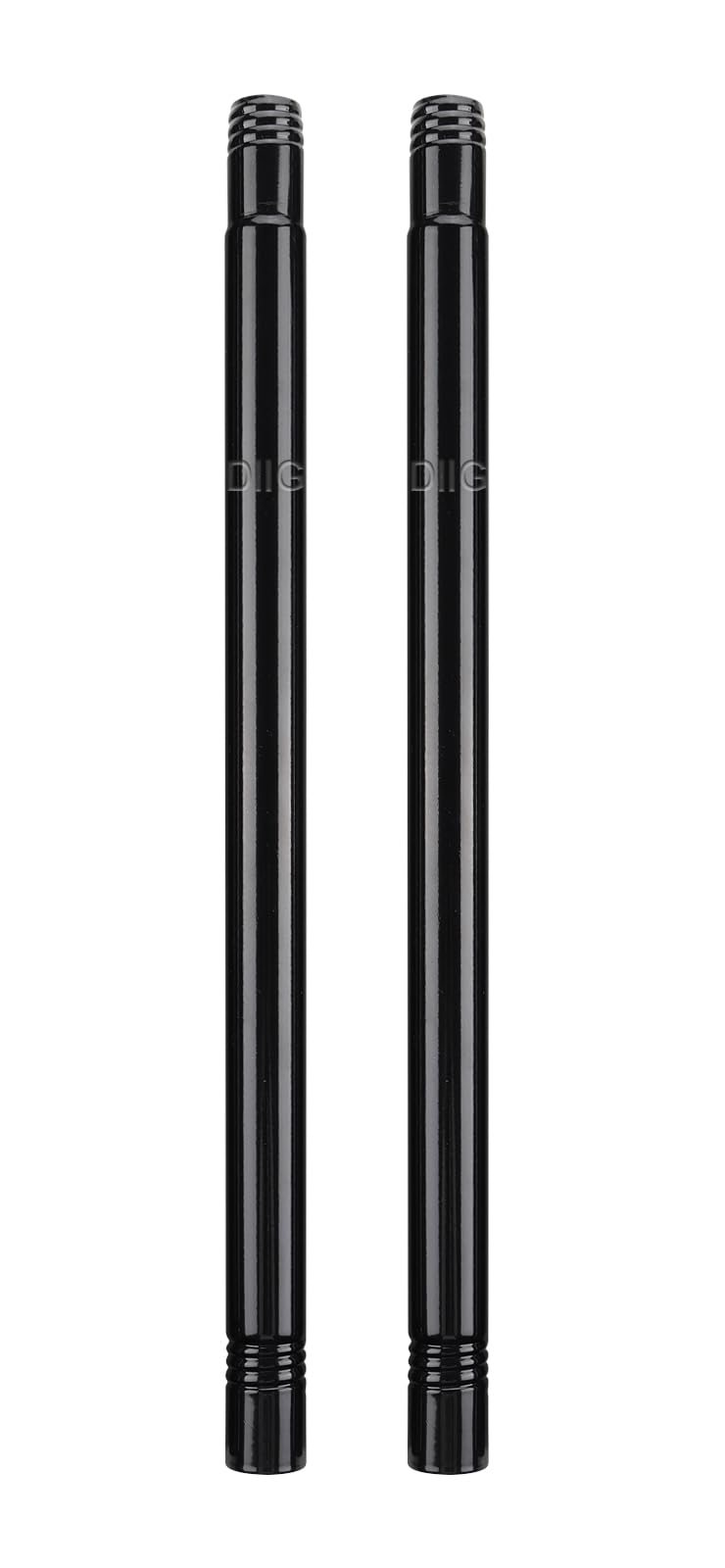 DIIG one-foot extension rod in black for flagpoles, adds flexible reach.