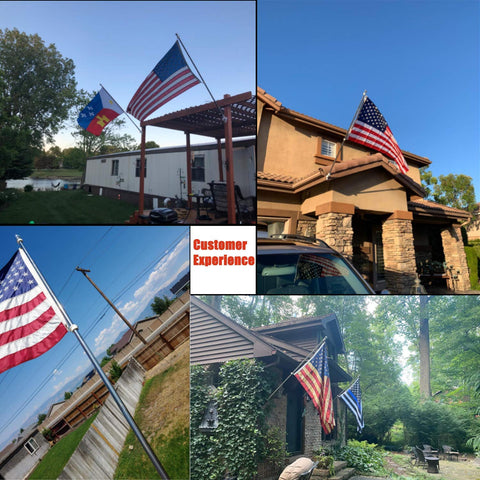 DIIG rustproof flag pole withstands wind and rain outdoors