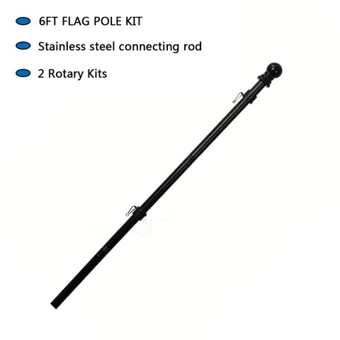 DIIG stainless steel flag pole rustproof construction resists wind and rain.