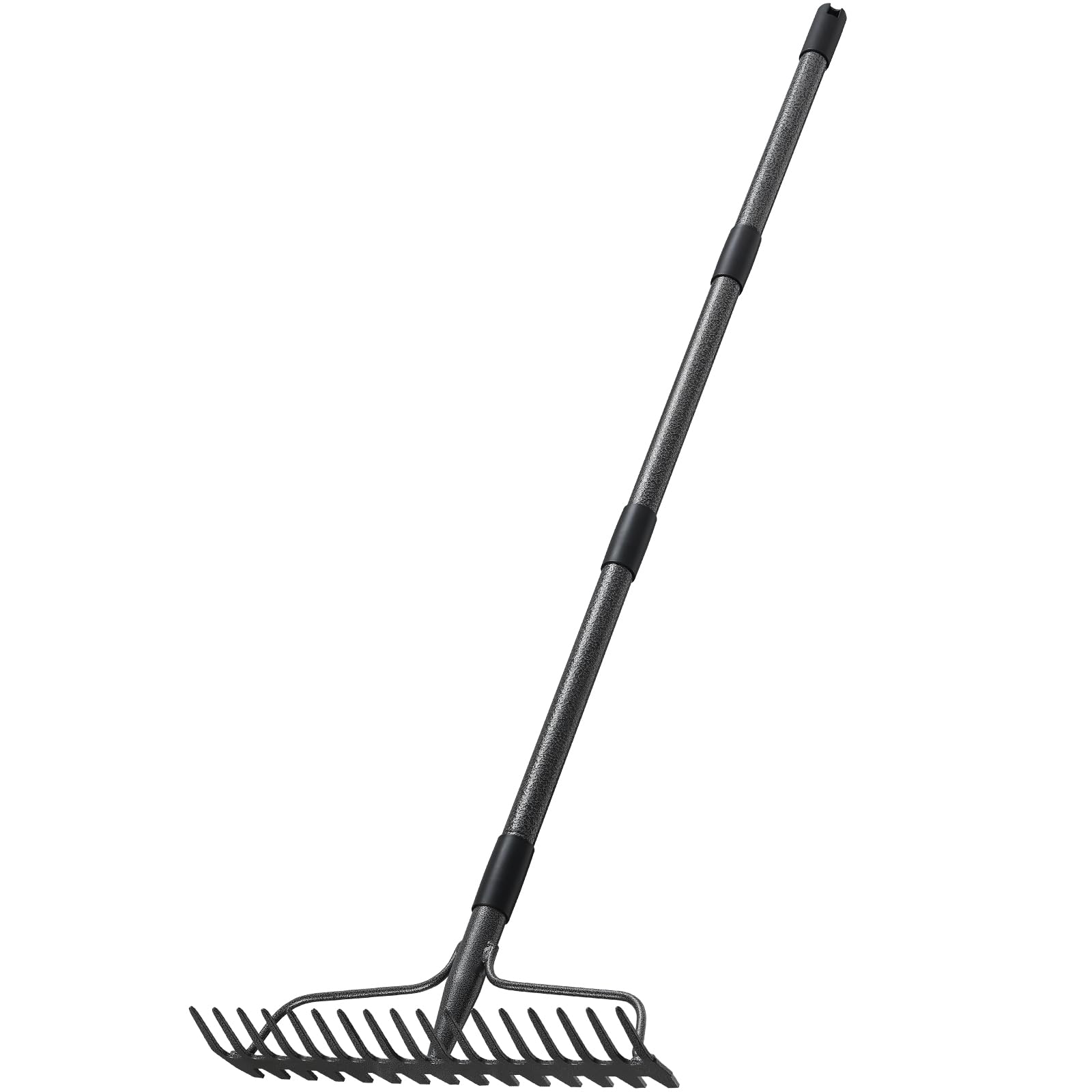 DIIG wide-head leaf and debris raking for lawn cleanup