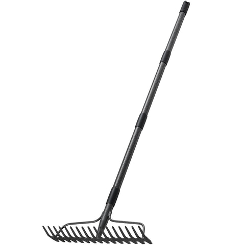 DIIG wide-head leaf and debris raking for lawn cleanup