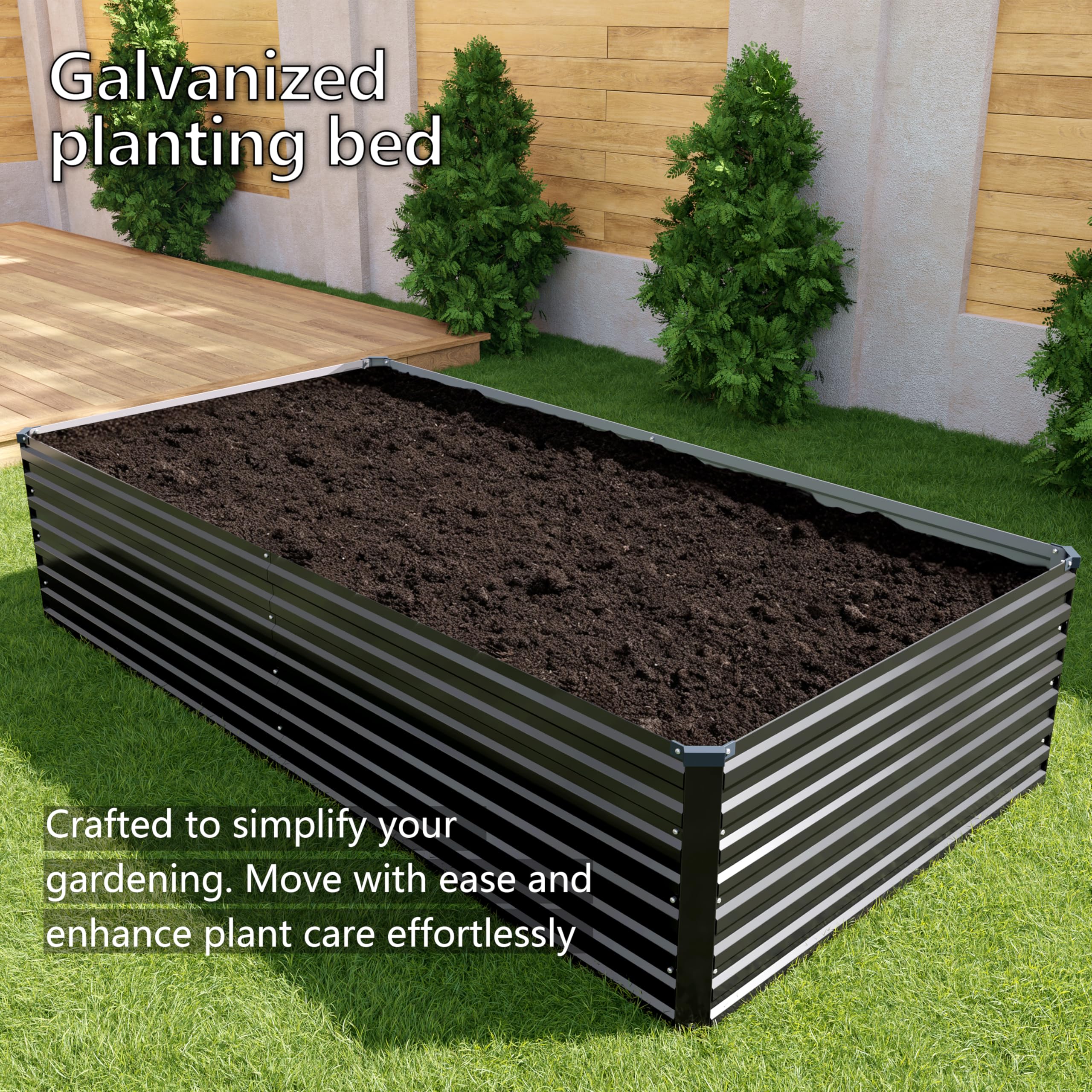 DIIYIV galvanized coating guards against rust for long-term outdoor use.