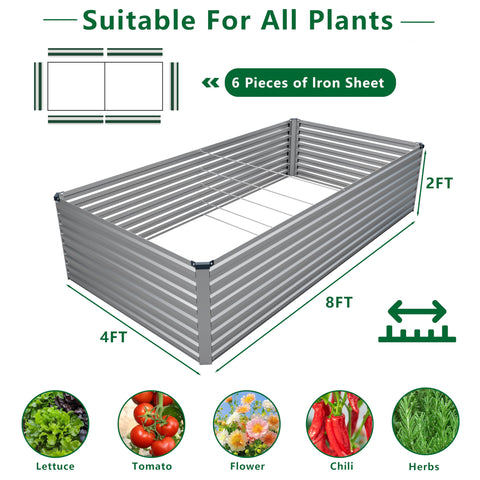 DIIYIV rectangle metal planter outdoors demonstrates space-saving gardening.
