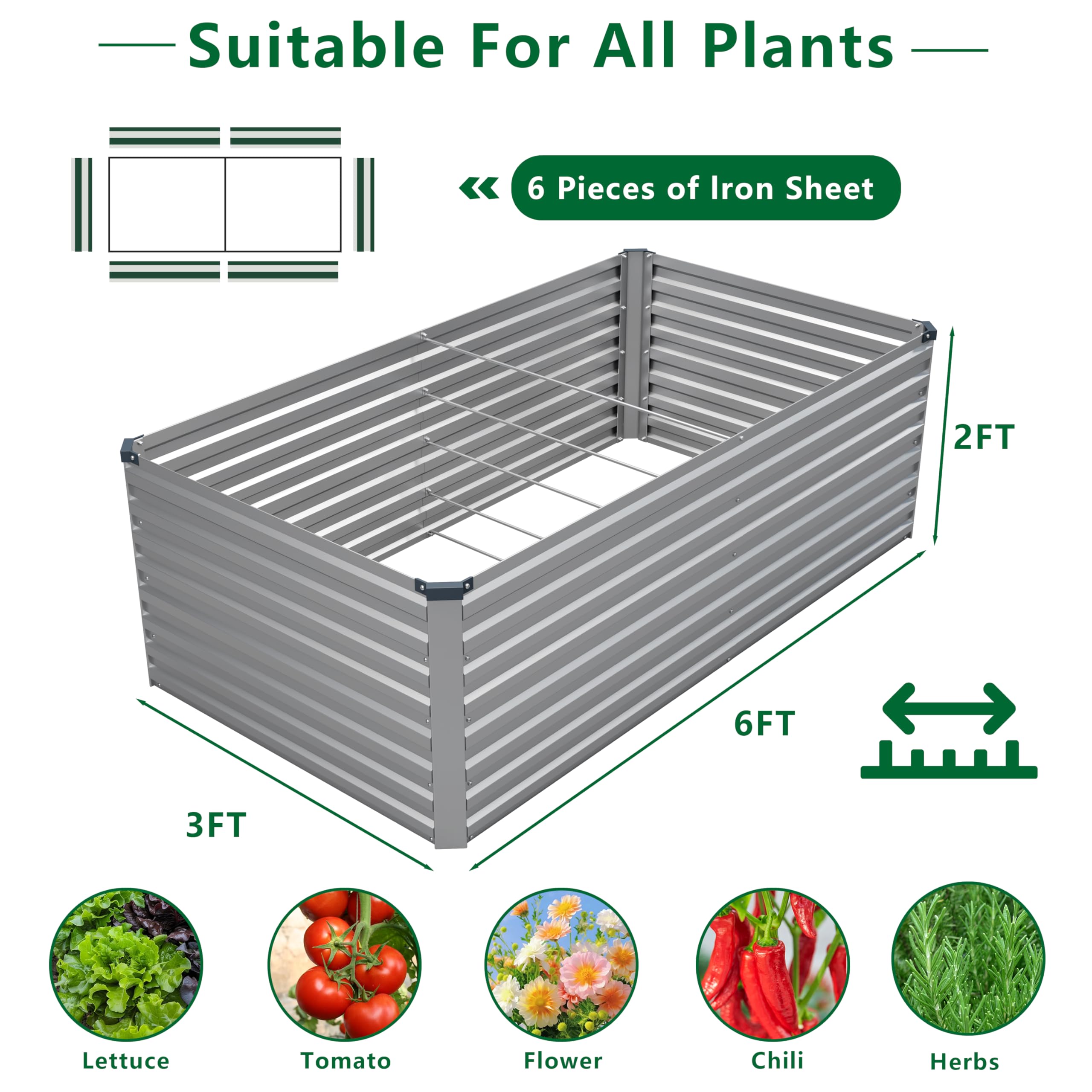 DIIYIV raised bed with safe corner padding for comfortable handling.