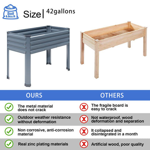 DIIYIV elevated planter box showing easy two-piece assembly