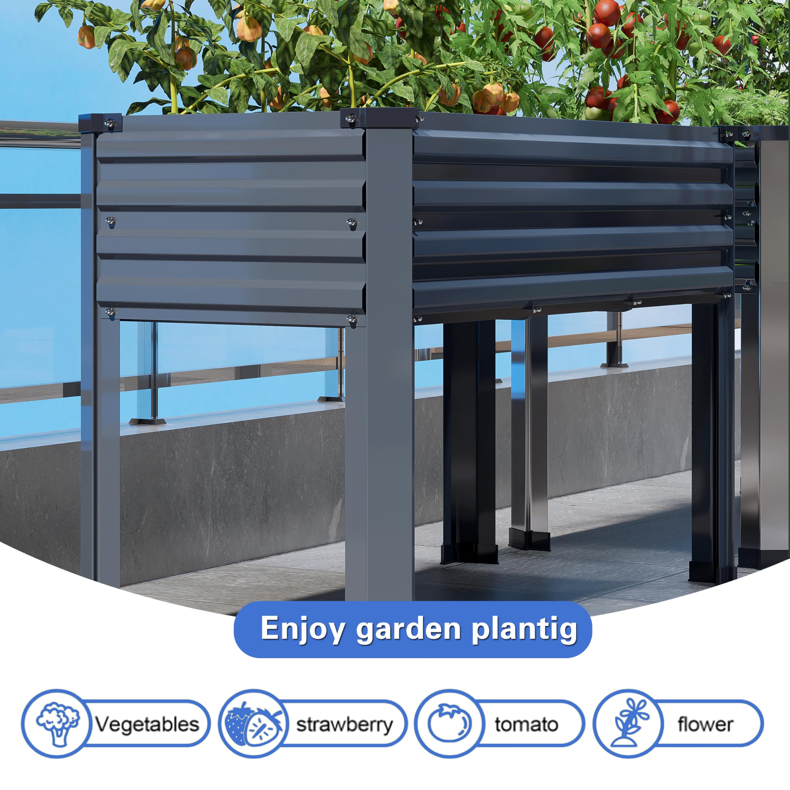 DIIYIV 300 lb capacity supports vegetables and herbs