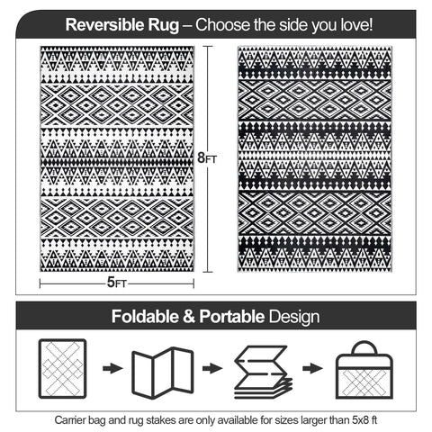 DiiKoo outdoor rug texture close-up showing durable polypropylene fibers