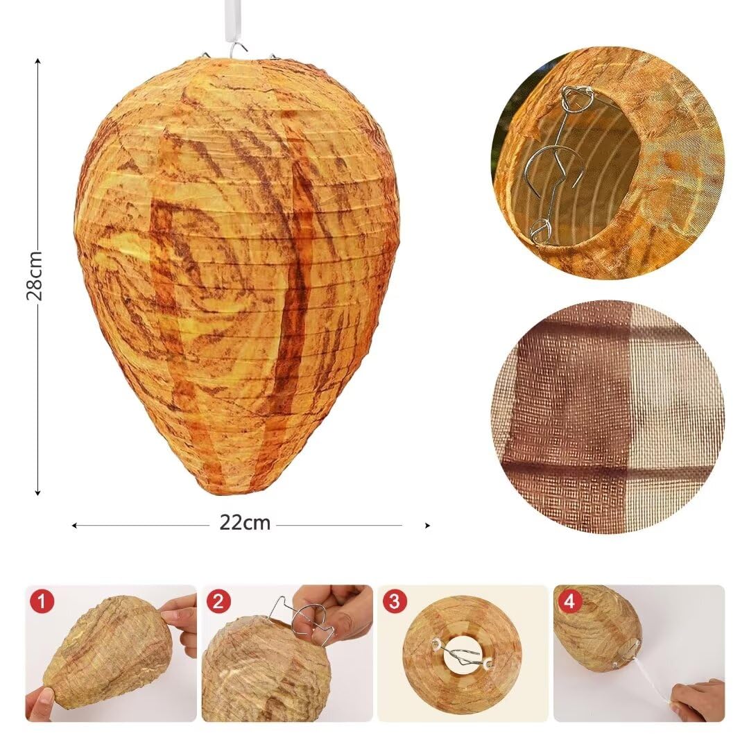 Diimoy fake wasp nest orange folded compact for quick storage.
