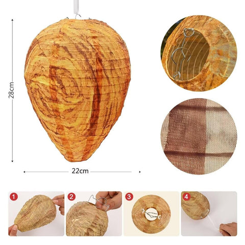 Diimoy fake wasp nest orange folded compact for quick storage.