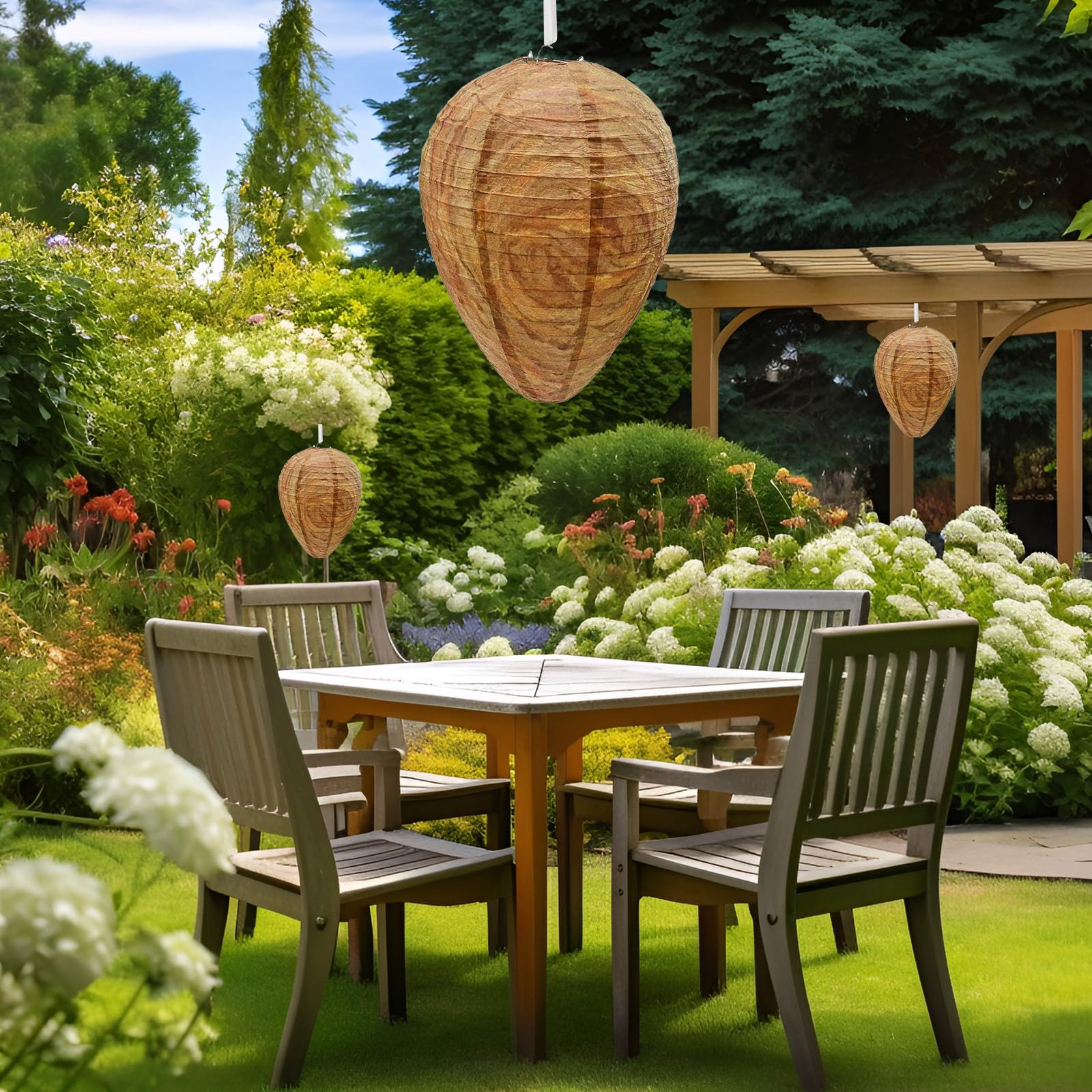 Diimoy fake wasp nest placement for eaves terraces gardens decks