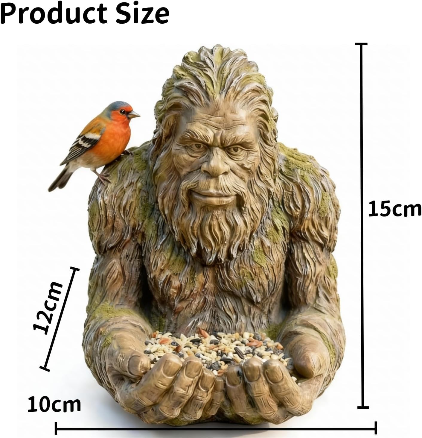 Diinou Bigfoot Feeder with a hidden hook for easy mounting on trees or walls.