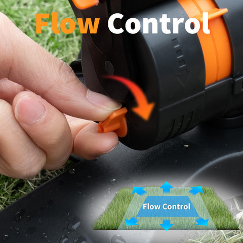 Diivoo mini turbo oscillating sprinkler-quick-connect shows hose attachment for fast setup.