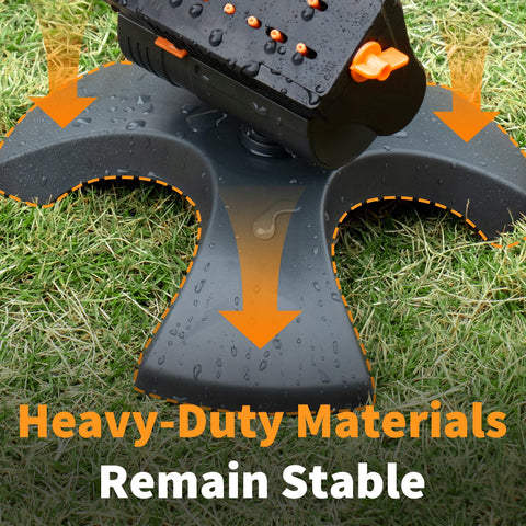 Diivoo mini turbo oscillating sprinkler sixteen-nozzle head enables thorough lawn irrigation.